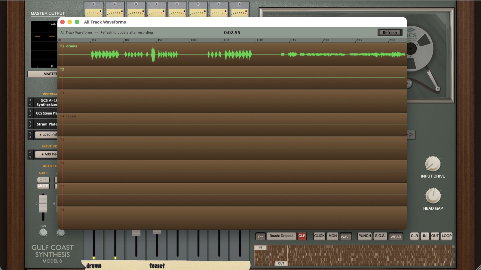 All-tracks waveform viewer