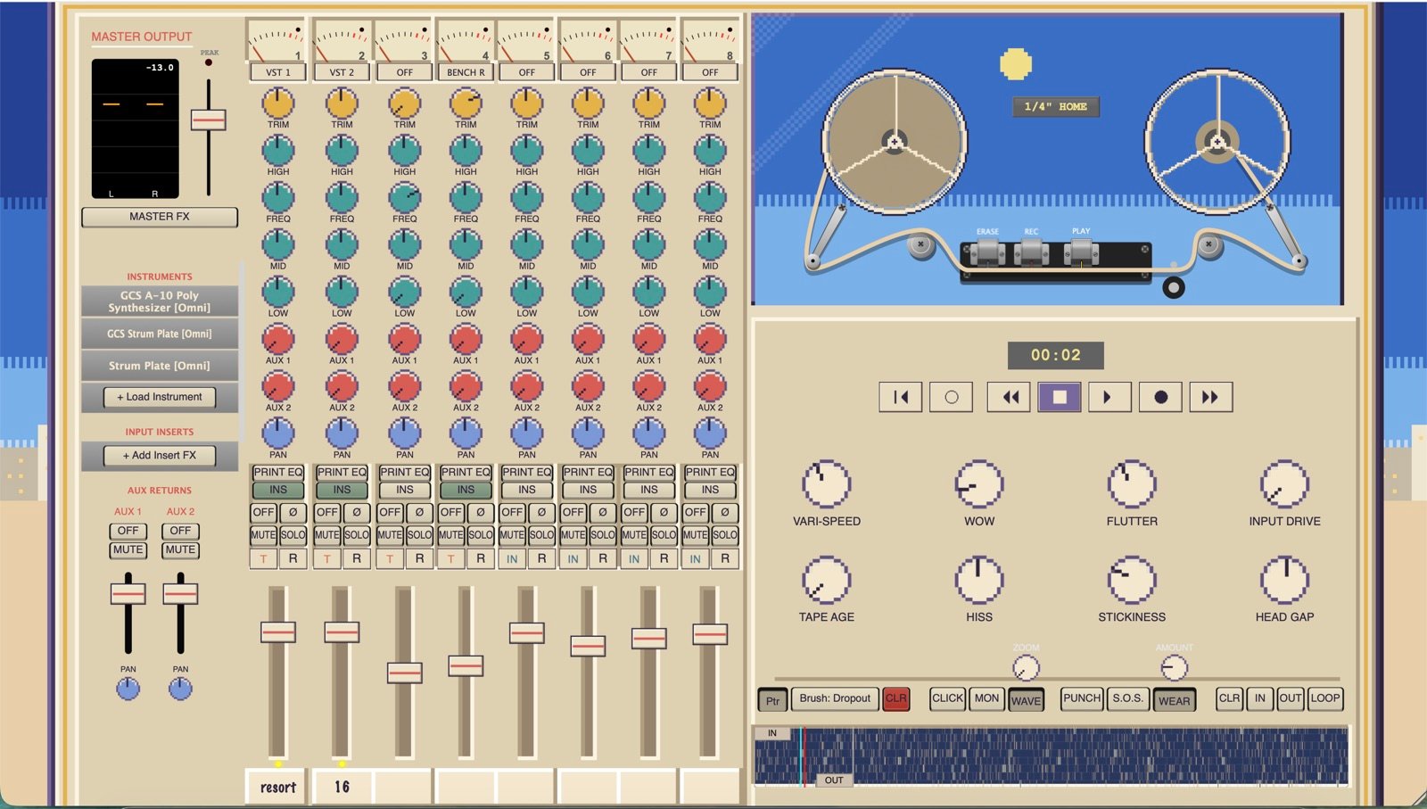 Model 8 pixel theme